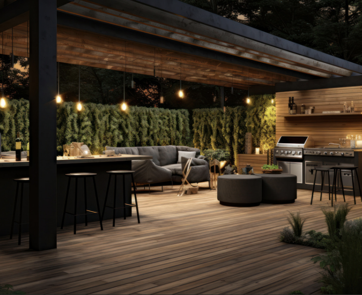 outdoor kitchen